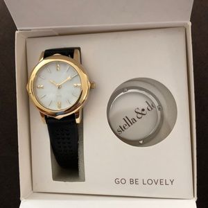 Stella and Dot icon convertible watch in black